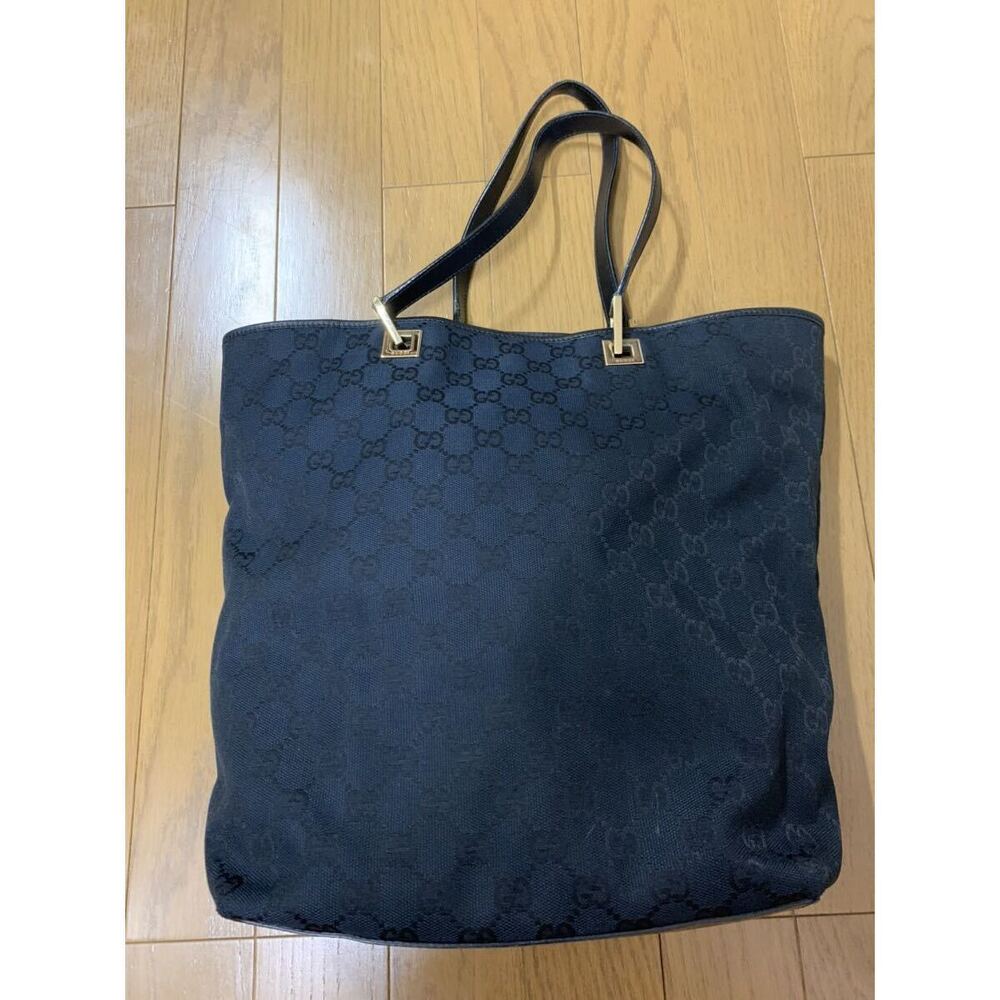 Gucci Bucket Bag Handbag GG Canvas Black Black